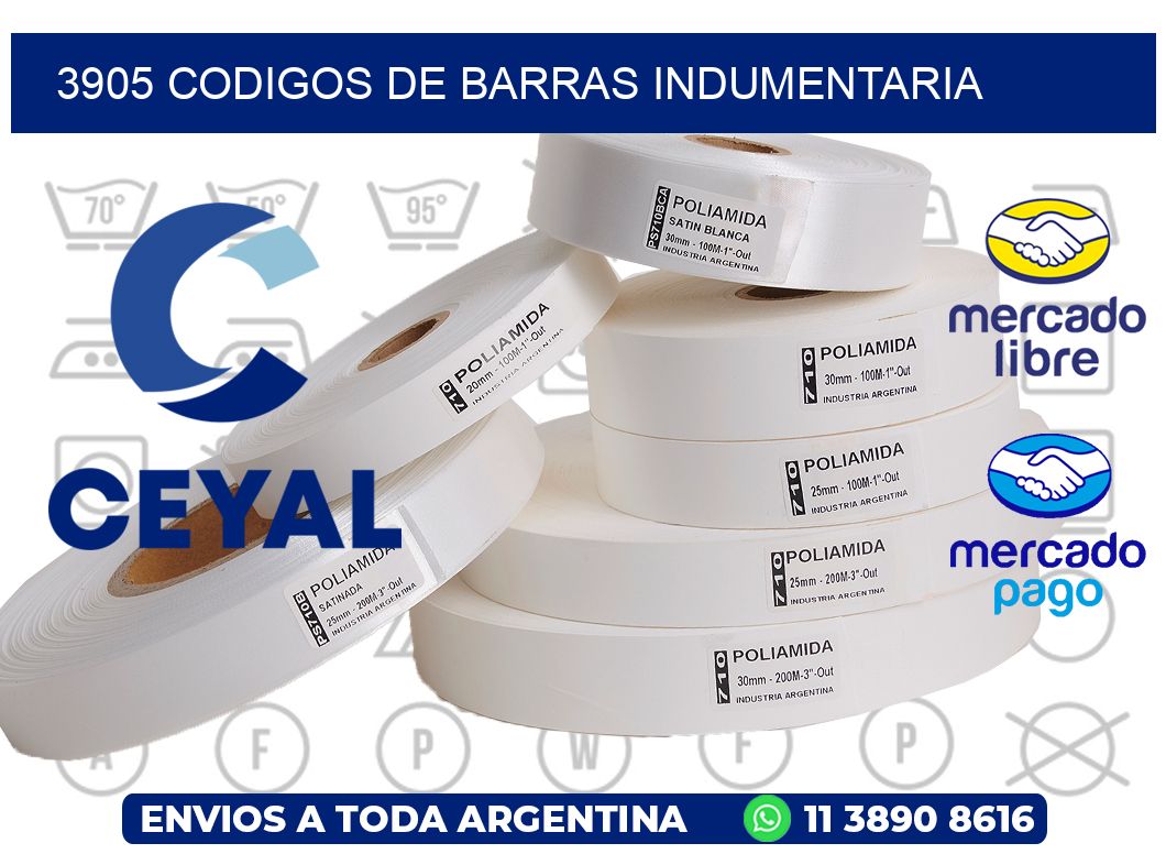 3905 CODIGOS DE BARRAS INDUMENTARIA
