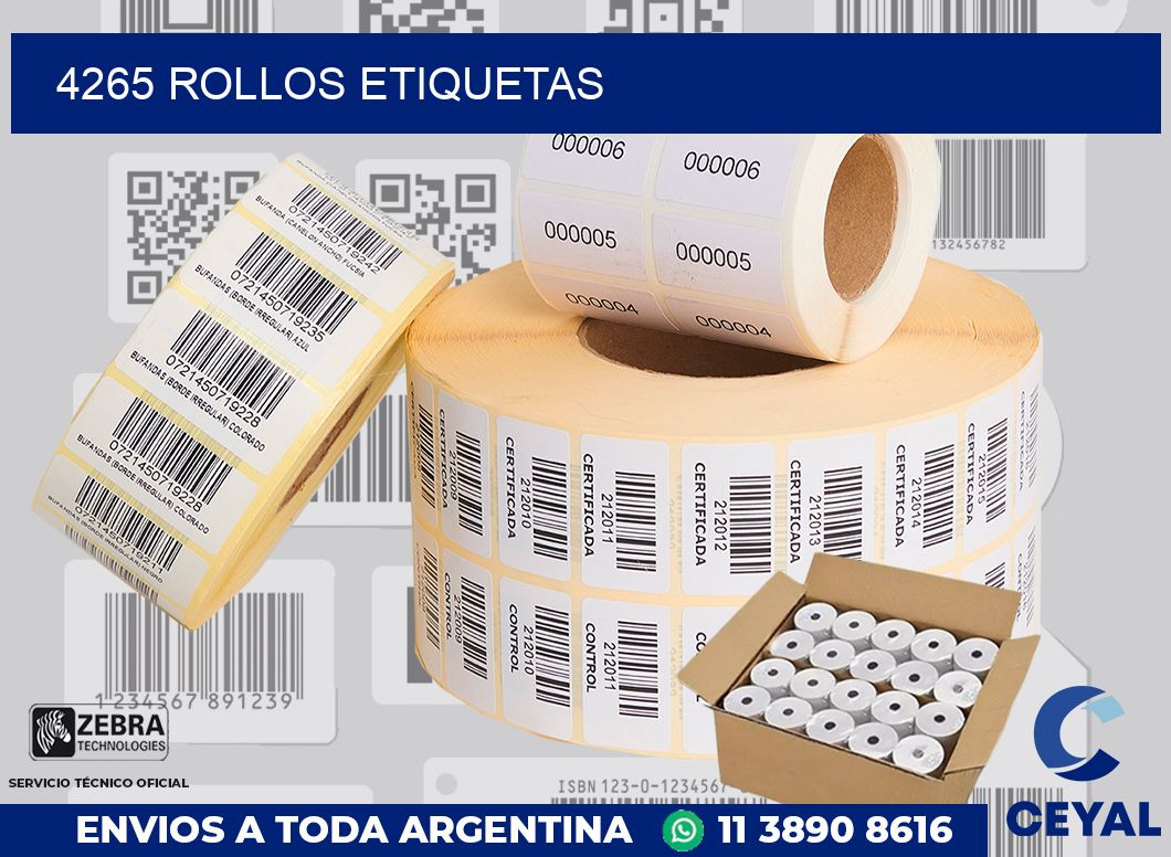 4265 ROLLOS ETIQUETAS