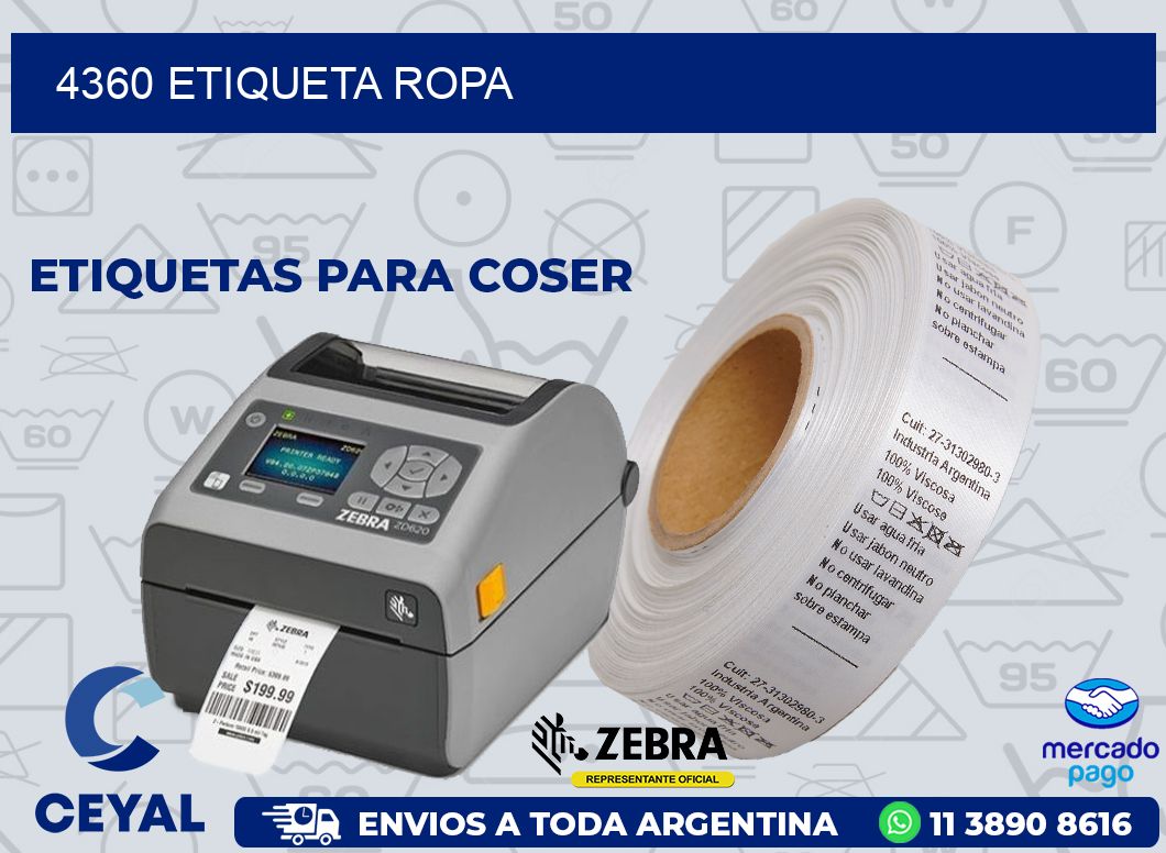 4360 ETIQUETA ROPA