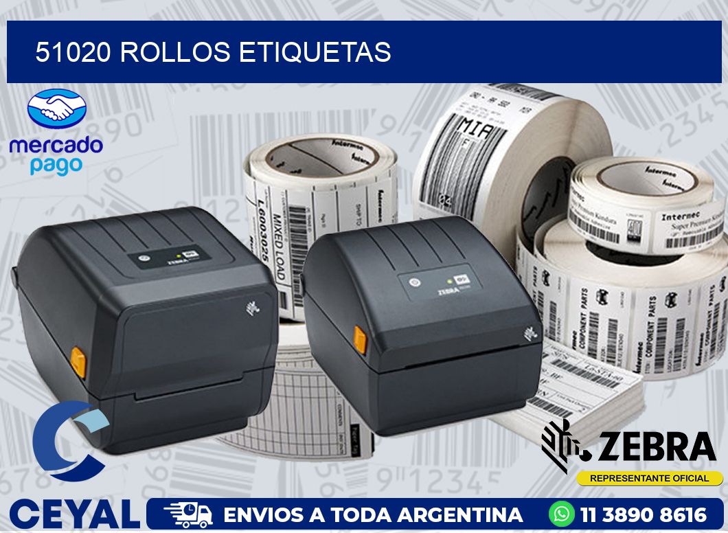 51020 ROLLOS ETIQUETAS