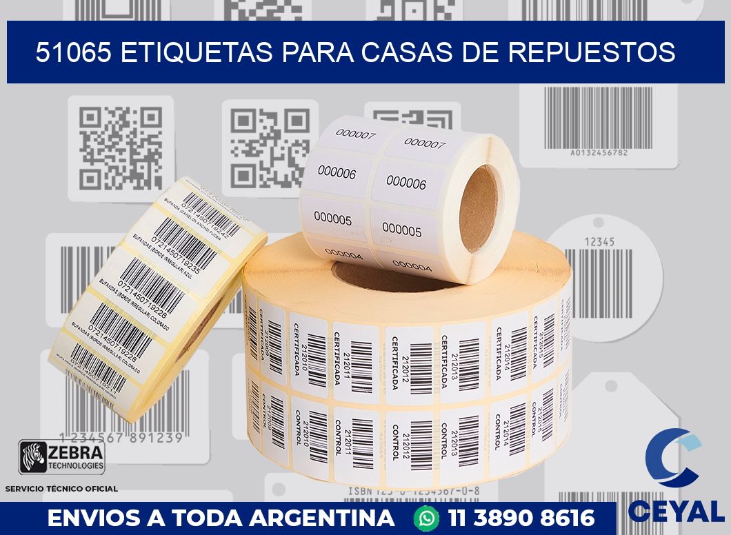 51065 ETIQUETAS PARA CASAS DE REPUESTOS