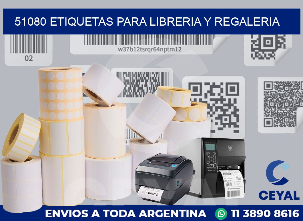 51080 ETIQUETAS PARA LIBRERIA Y REGALERIA