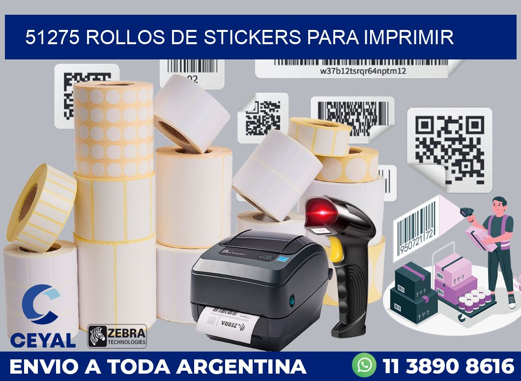 51275 ROLLOS DE STICKERS PARA IMPRIMIR