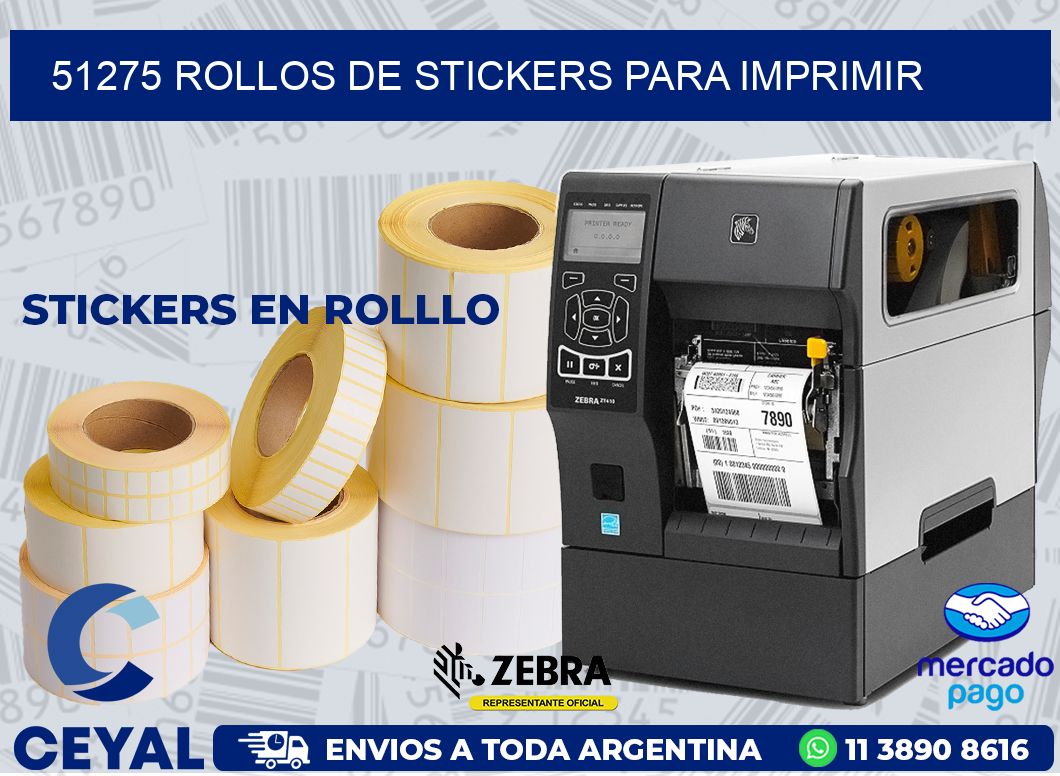 51275 ROLLOS DE STICKERS PARA IMPRIMIR