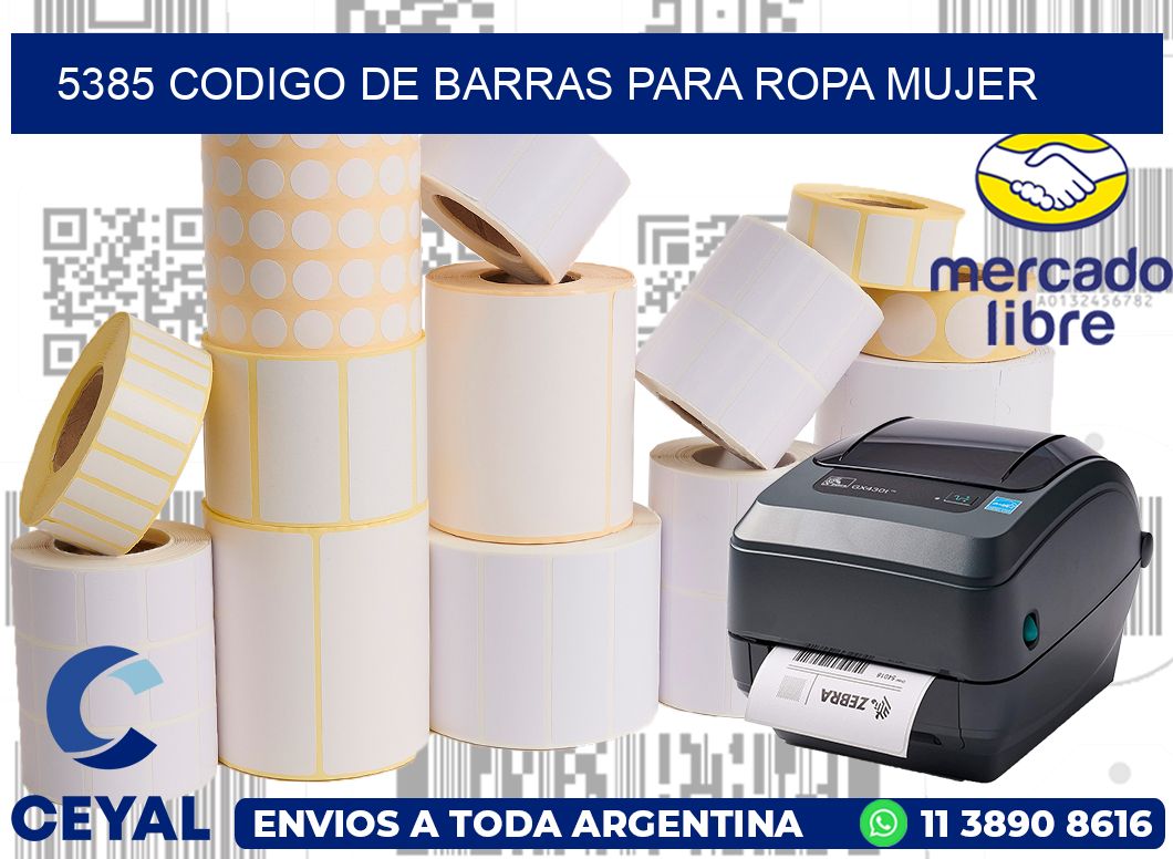5385 CODIGO DE BARRAS PARA ROPA MUJER