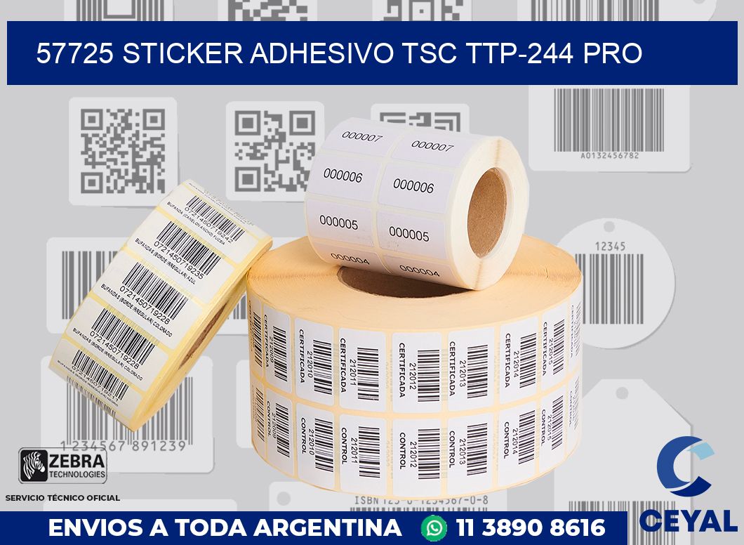 57725 STICKER ADHESIVO TSC TTP-244 PRO