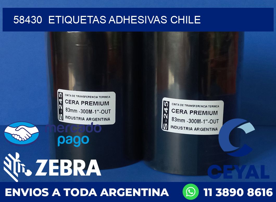 58430  ETIQUETAS ADHESIVAS CHILE