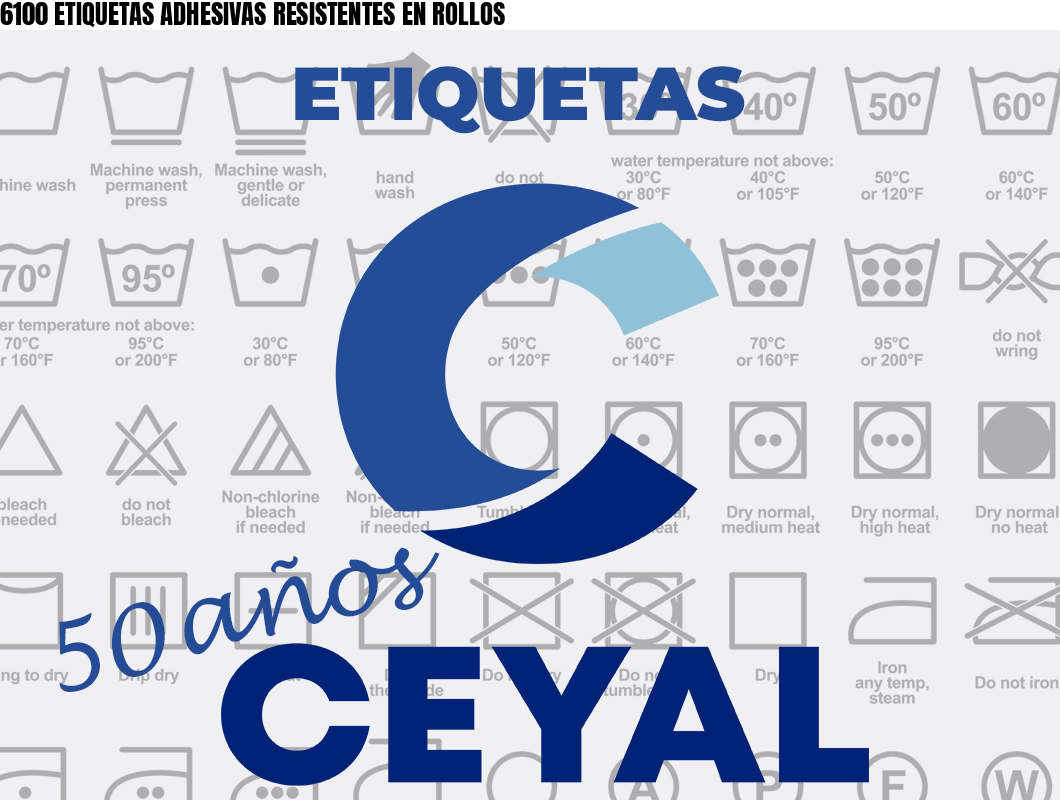 6100 ETIQUETAS ADHESIVAS RESISTENTES EN ROLLOS