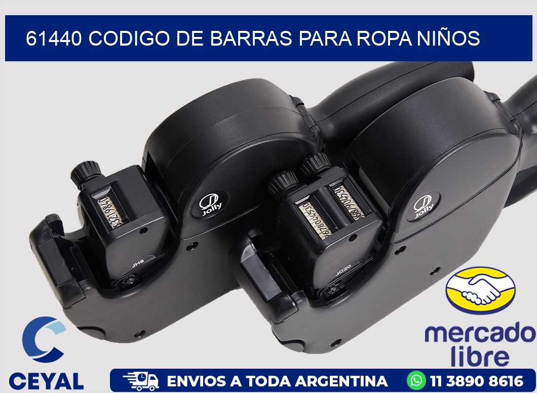 61440 CODIGO DE BARRAS PARA ROPA NIÑOS