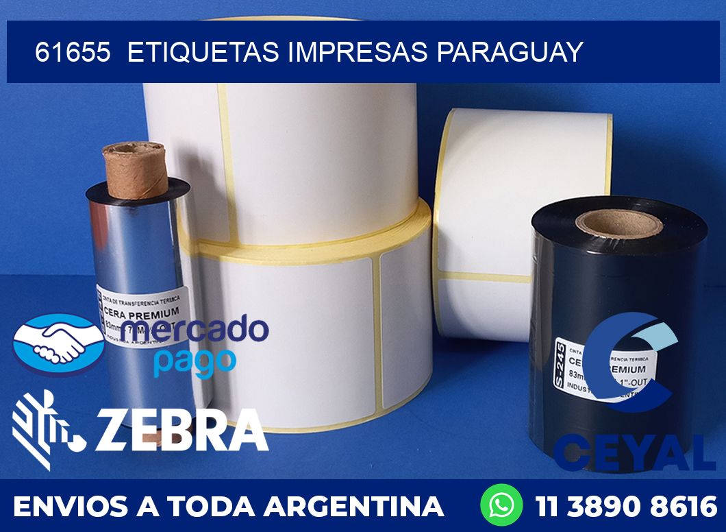 61655  ETIQUETAS IMPRESAS PARAGUAY