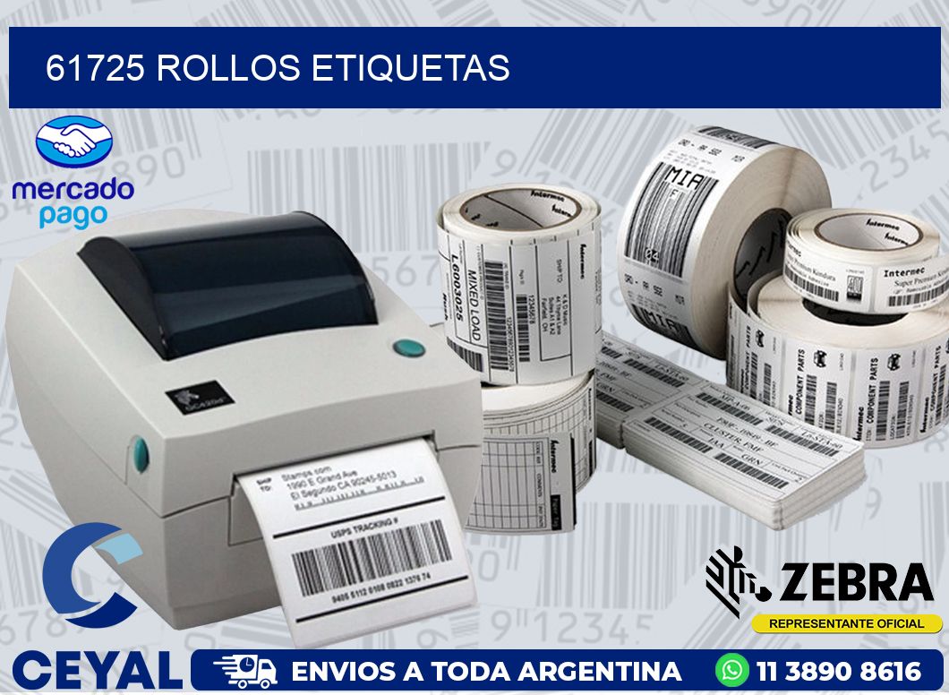 61725 ROLLOS ETIQUETAS