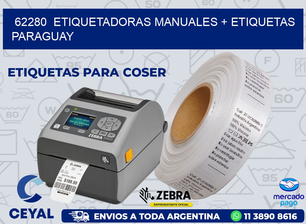 62280  ETIQUETADORAS MANUALES + ETIQUETAS PARAGUAY