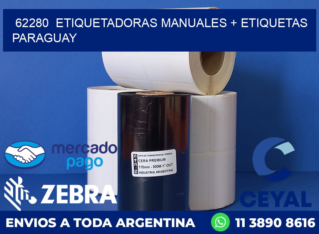 62280  ETIQUETADORAS MANUALES + ETIQUETAS PARAGUAY
