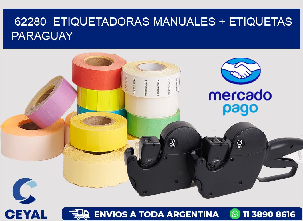 62280  ETIQUETADORAS MANUALES + ETIQUETAS PARAGUAY