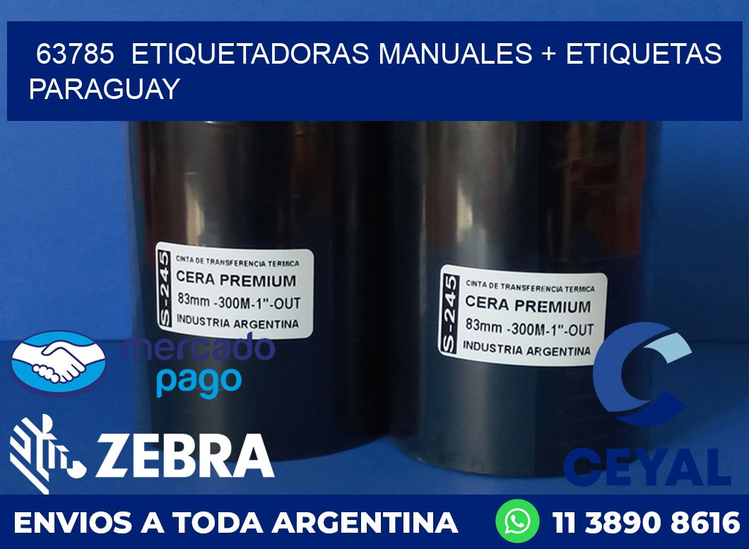 63785  ETIQUETADORAS MANUALES + ETIQUETAS PARAGUAY