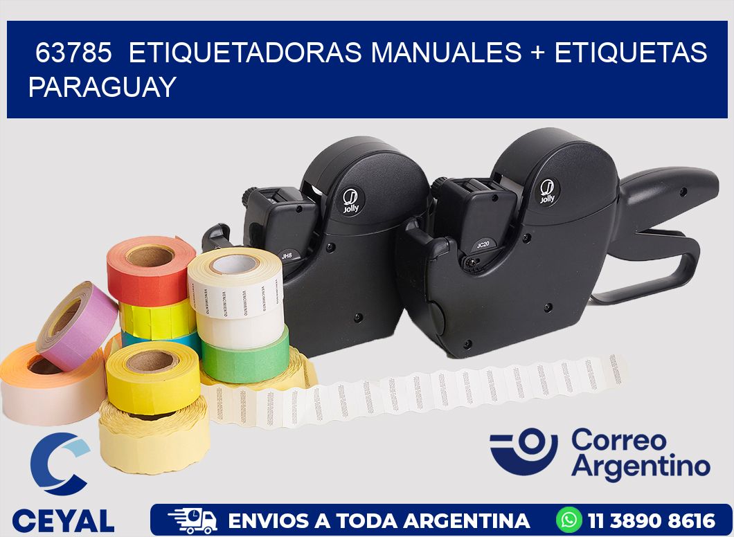 63785  ETIQUETADORAS MANUALES + ETIQUETAS PARAGUAY
