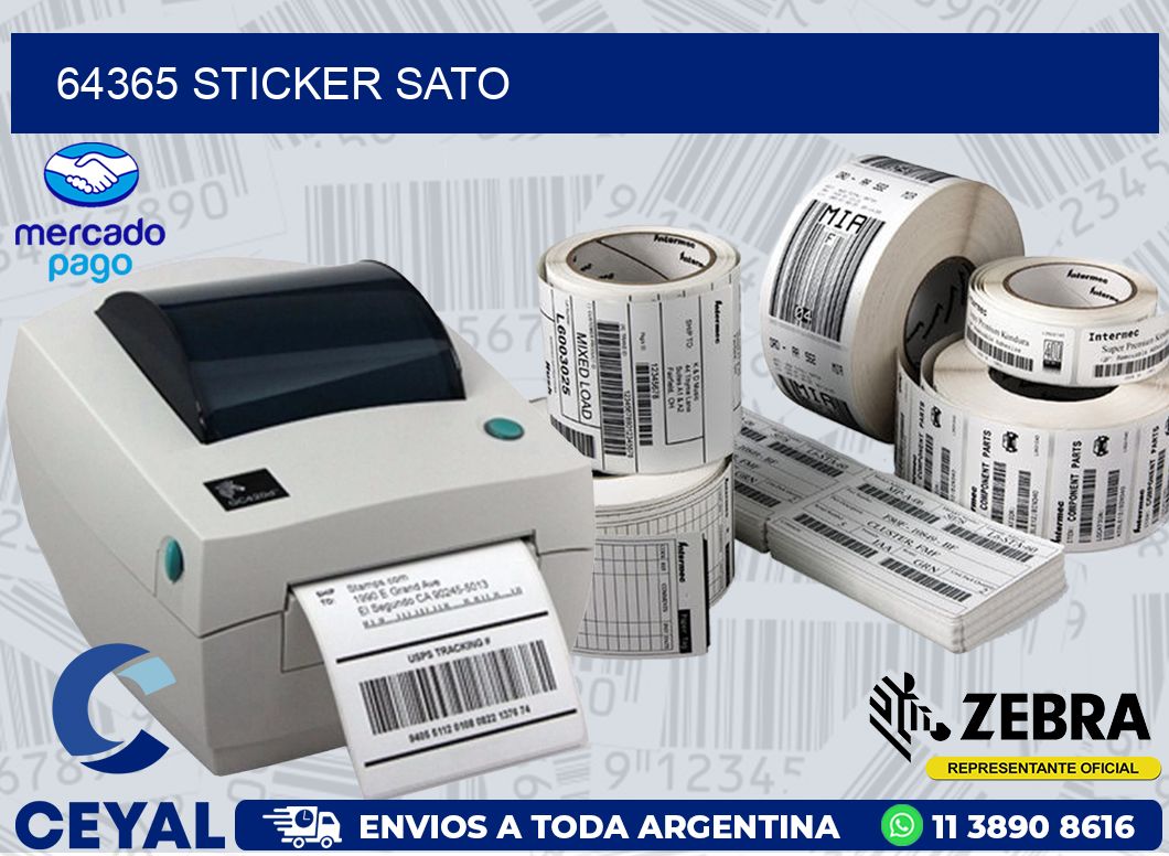 64365 STICKER SATO