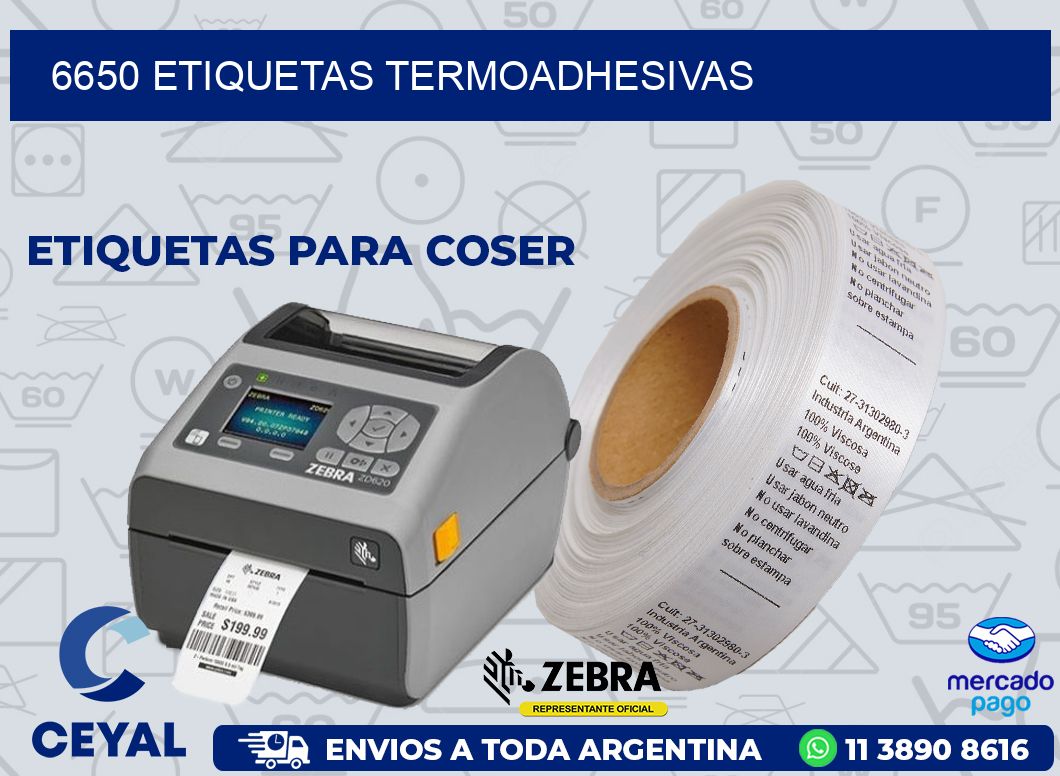 6650 ETIQUETAS TERMOADHESIVAS