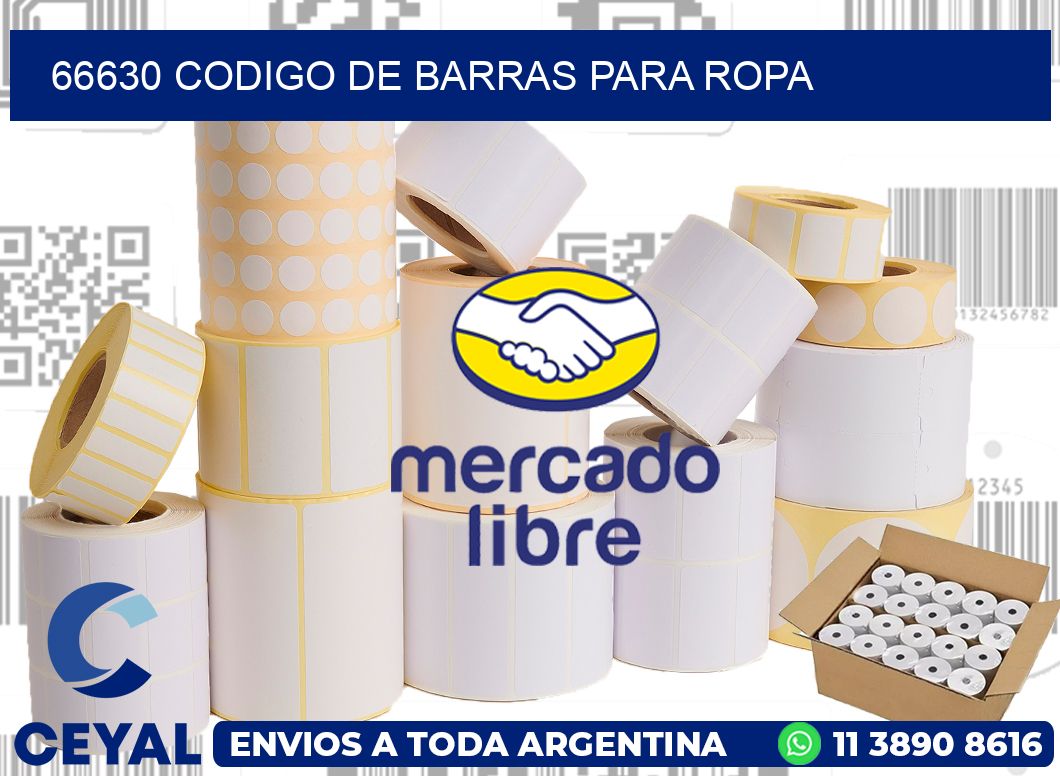 66630 CODIGO DE BARRAS PARA ROPA