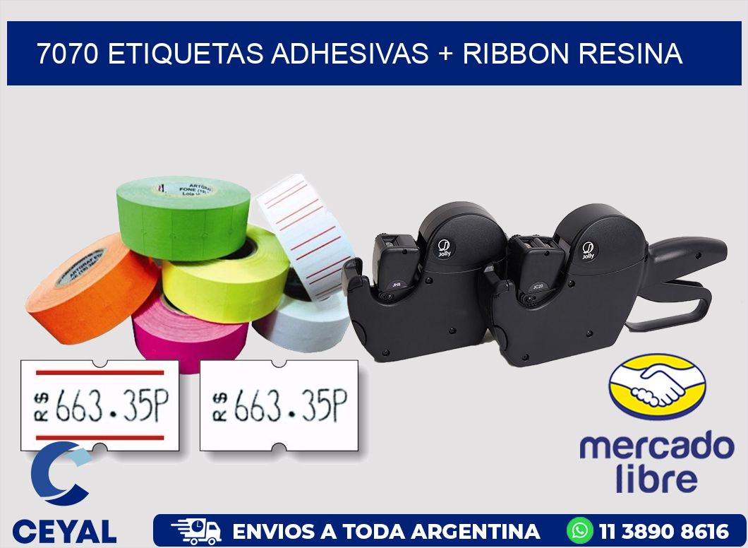 7070 ETIQUETAS ADHESIVAS + RIBBON RESINA