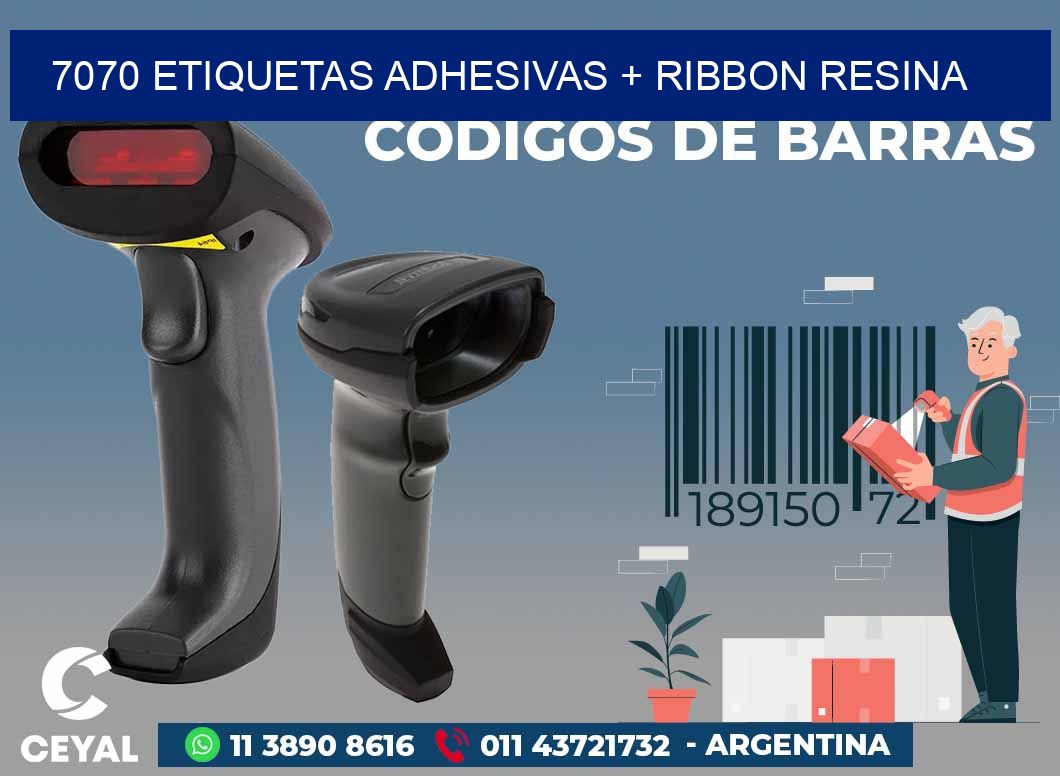 7070 ETIQUETAS ADHESIVAS + RIBBON RESINA