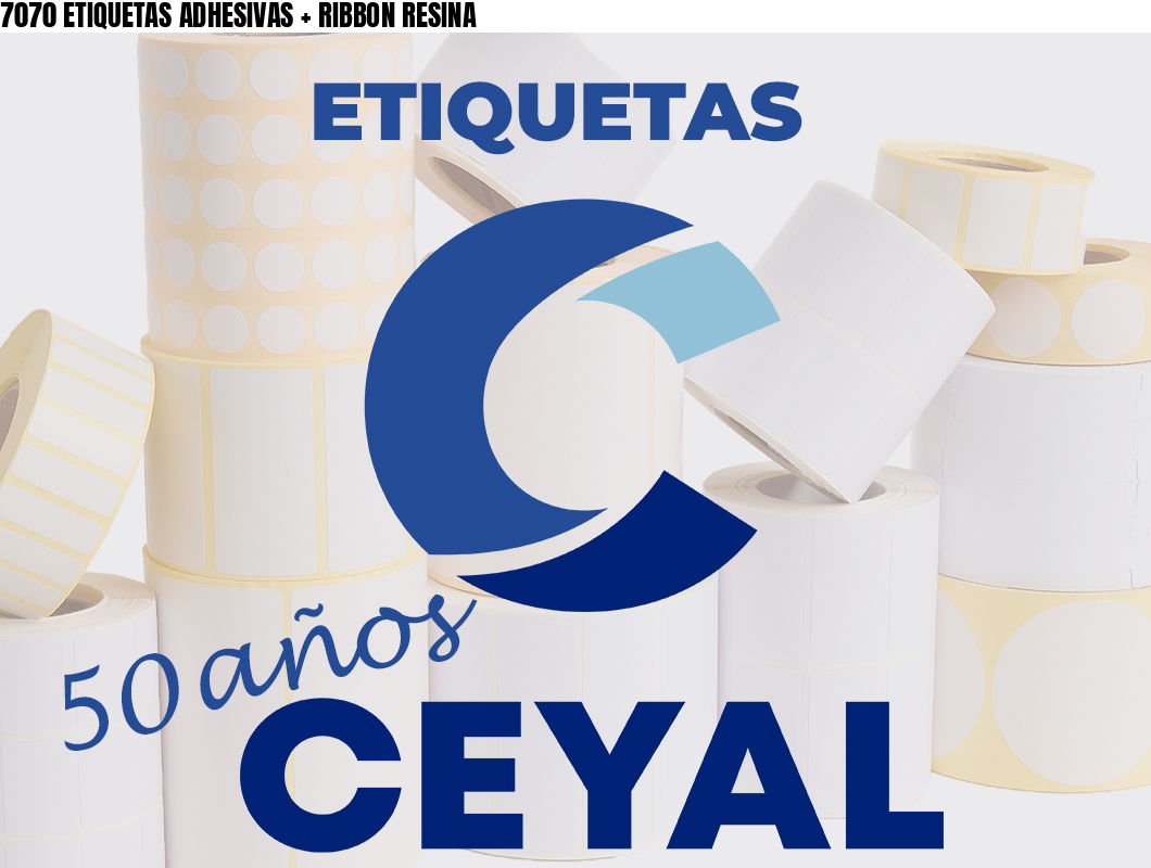 7070 ETIQUETAS ADHESIVAS + RIBBON RESINA