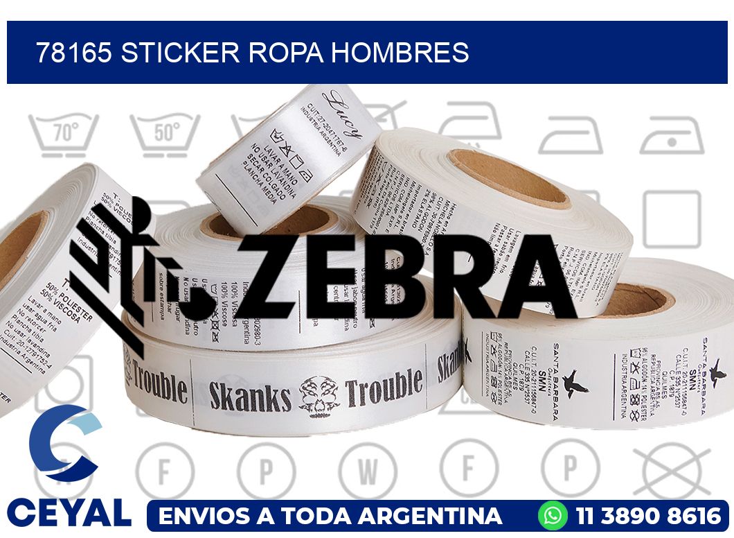 78165 STICKER ROPA HOMBRES