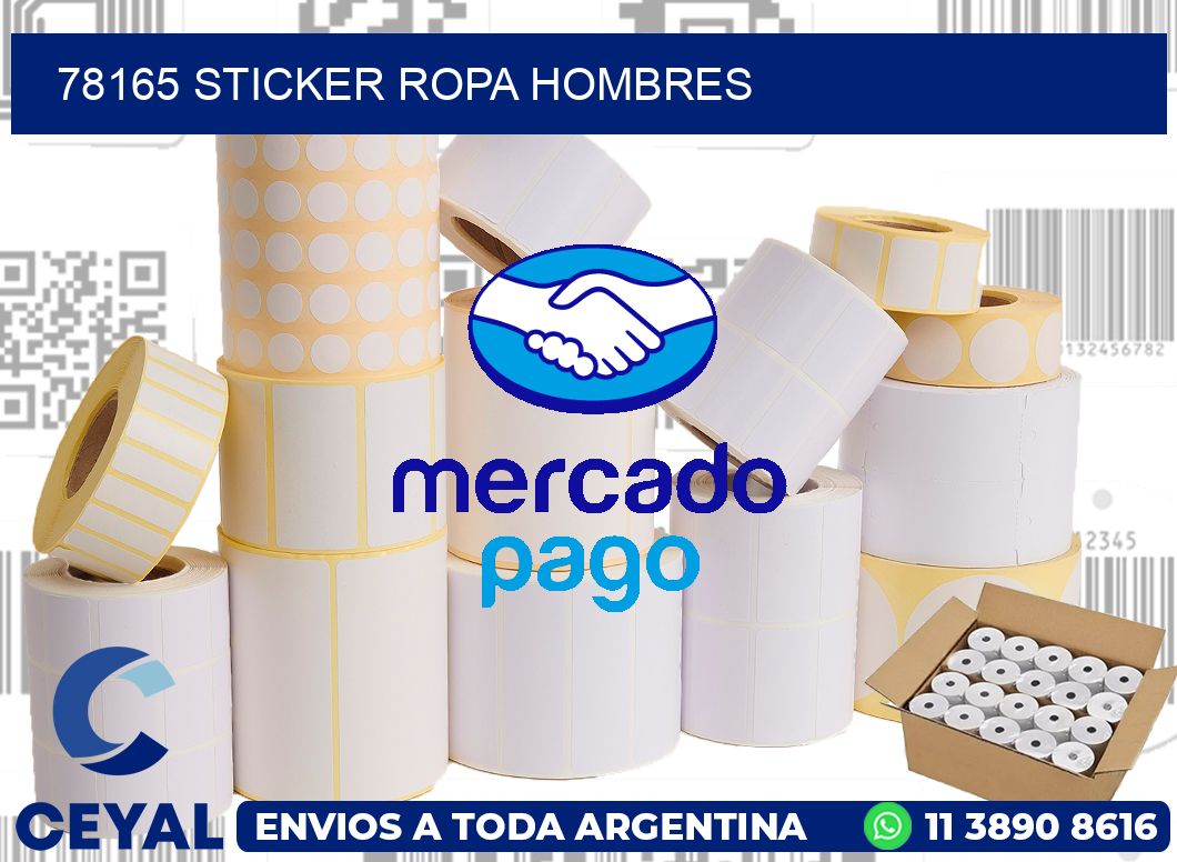 78165 STICKER ROPA HOMBRES