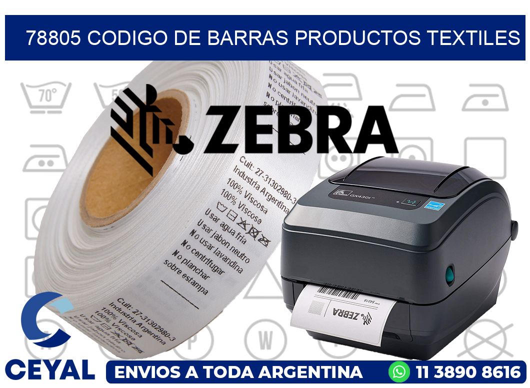 78805 CODIGO DE BARRAS PRODUCTOS TEXTILES