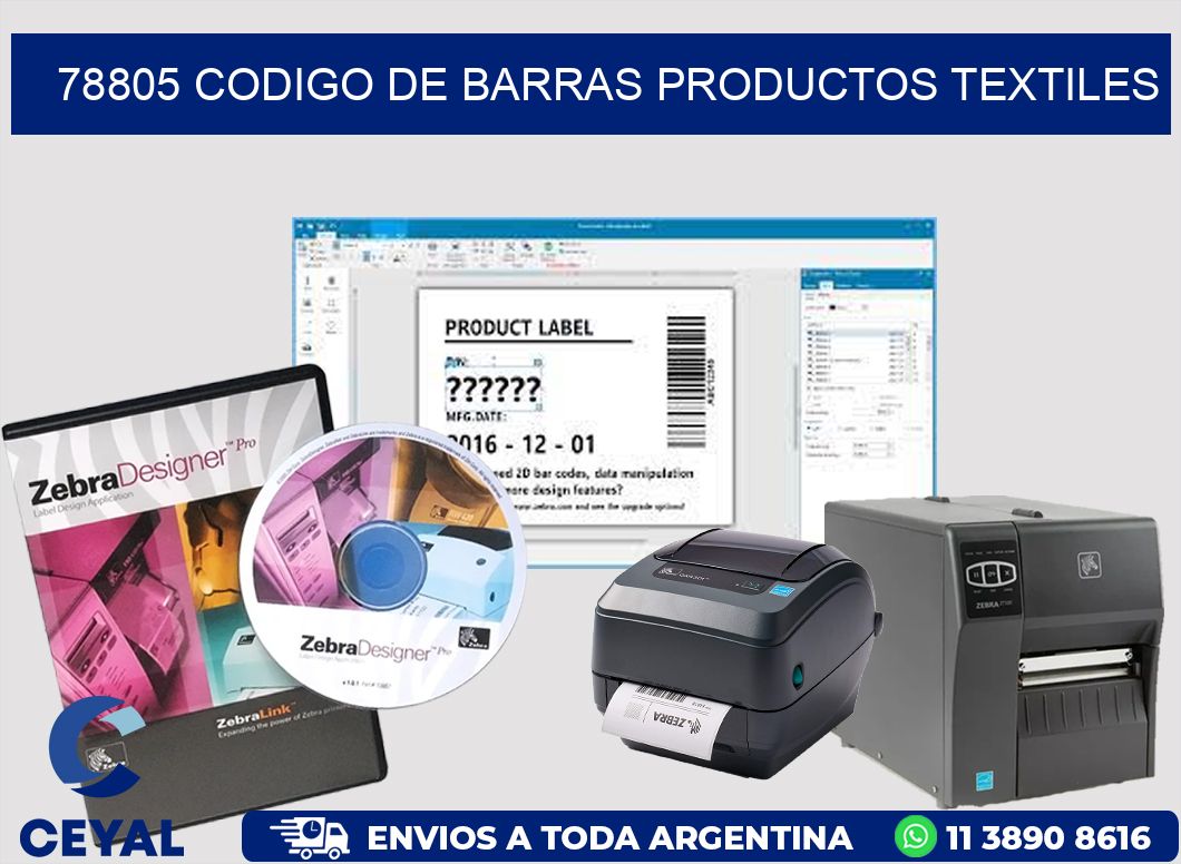 78805 CODIGO DE BARRAS PRODUCTOS TEXTILES