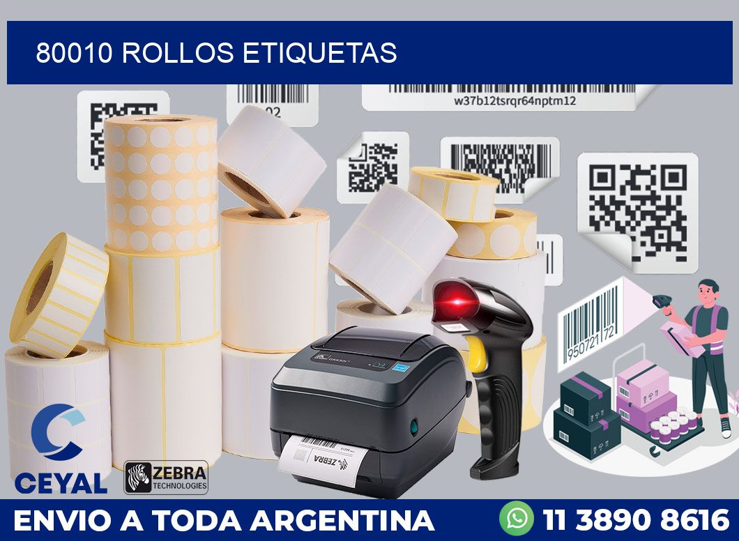 80010 ROLLOS ETIQUETAS