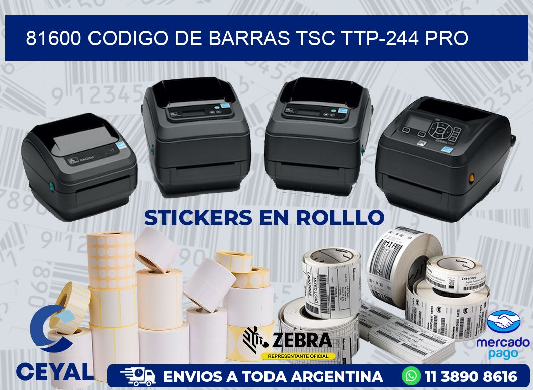 81600 CODIGO DE BARRAS TSC TTP-244 PRO