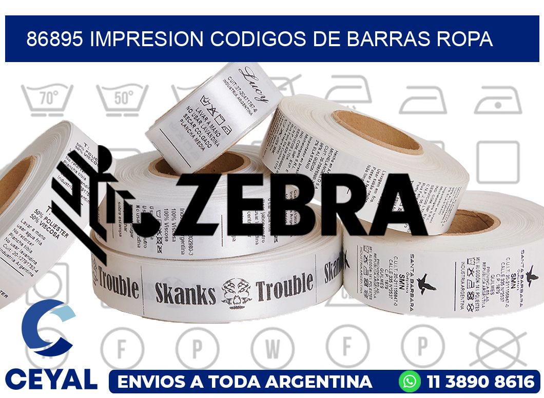 86895 IMPRESION CODIGOS DE BARRAS ROPA
