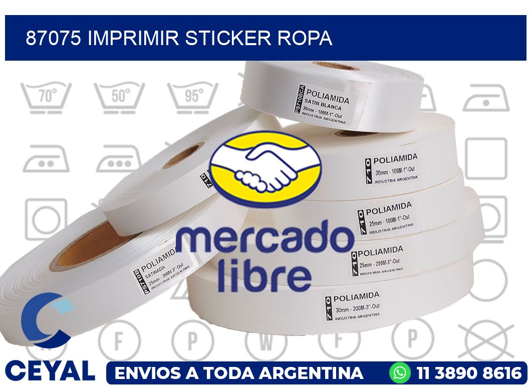 87075 IMPRIMIR STICKER ROPA