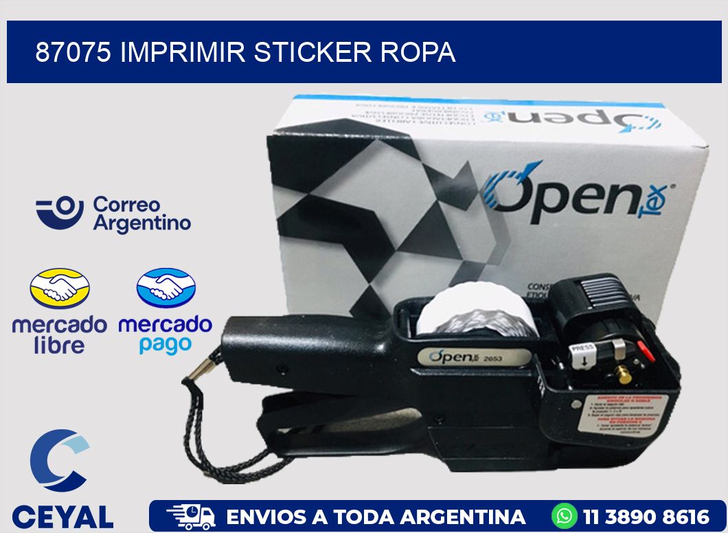 87075 IMPRIMIR STICKER ROPA