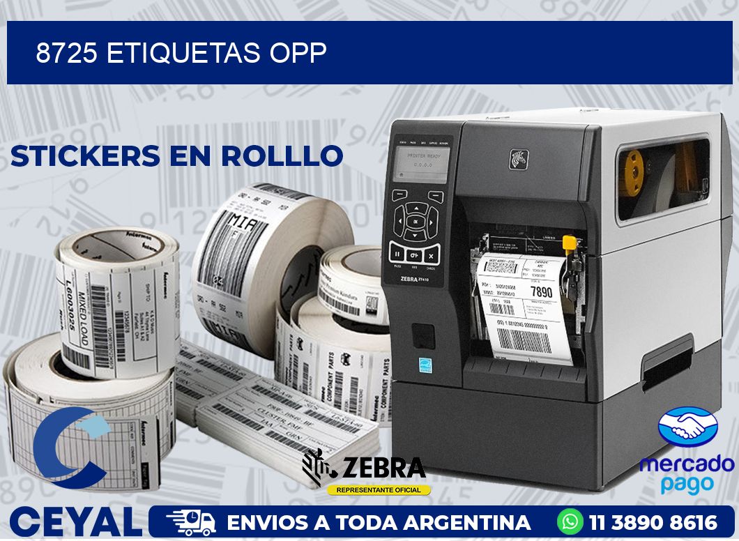 8725 ETIQUETAS OPP
