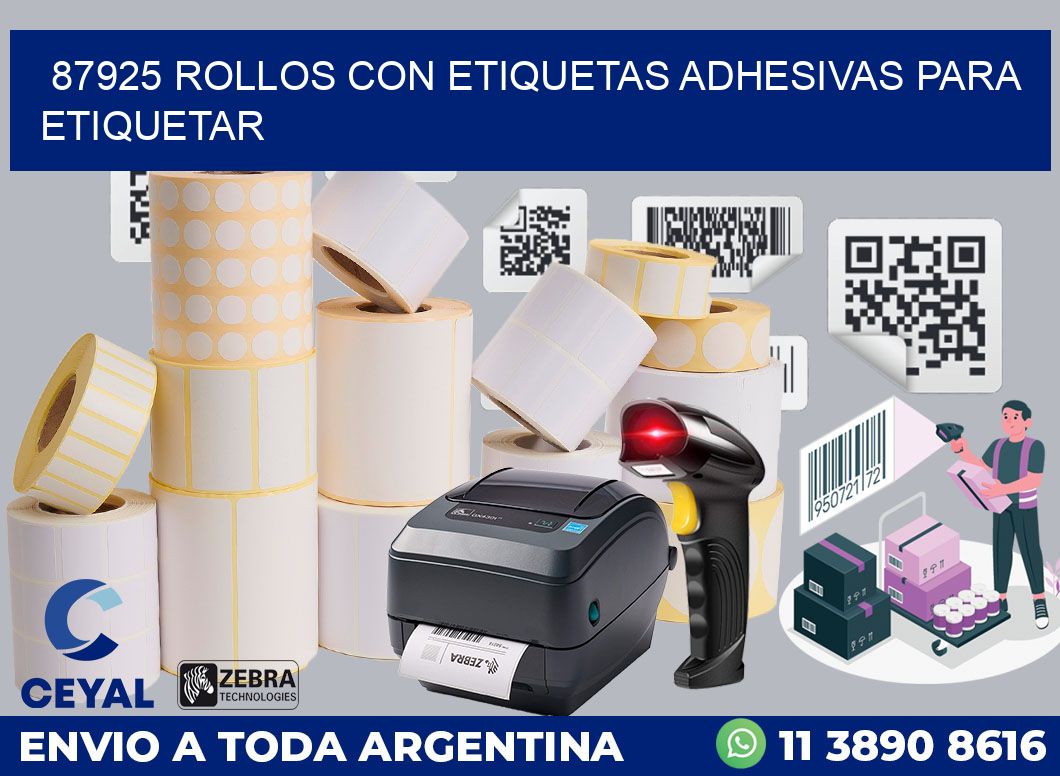 87925 ROLLOS CON ETIQUETAS ADHESIVAS PARA ETIQUETAR