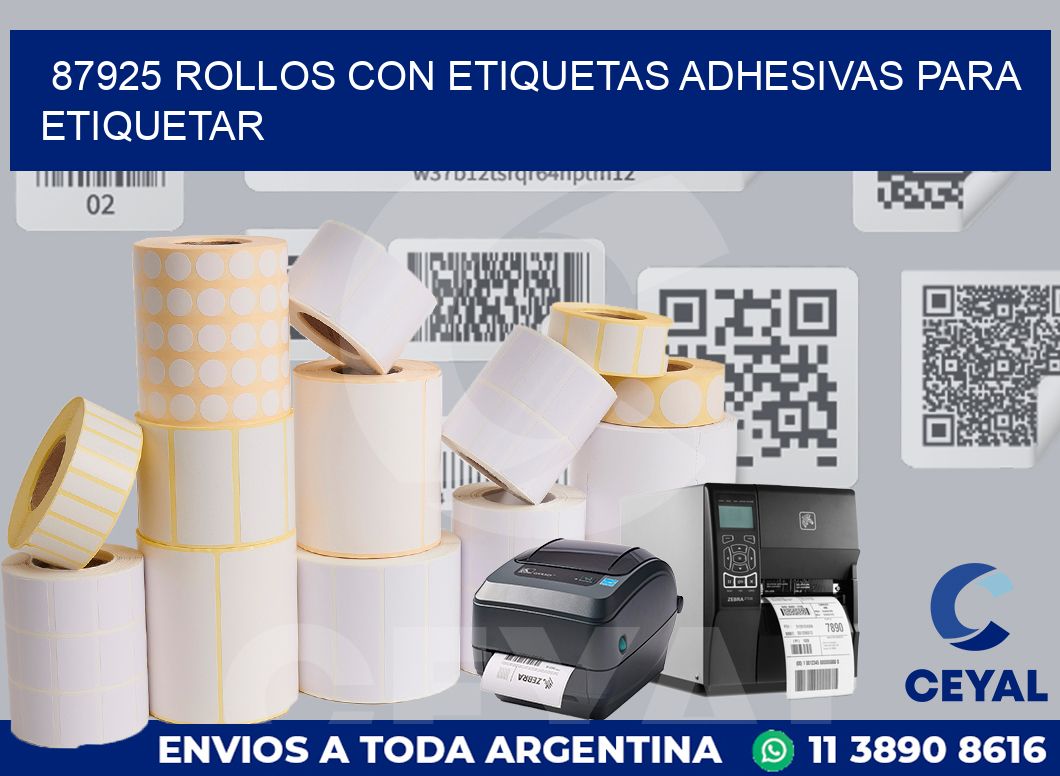 87925 ROLLOS CON ETIQUETAS ADHESIVAS PARA ETIQUETAR