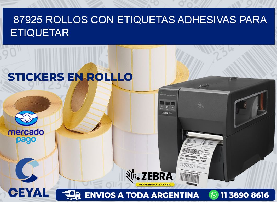 87925 ROLLOS CON ETIQUETAS ADHESIVAS PARA ETIQUETAR