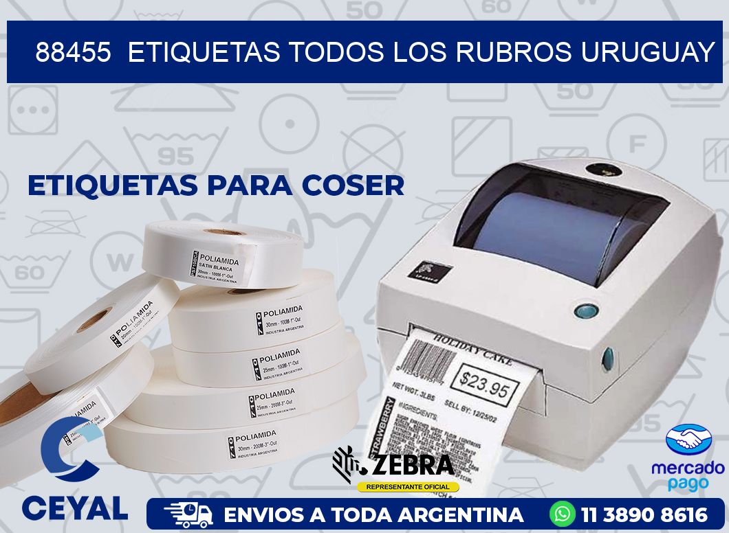 88455  ETIQUETAS TODOS LOS RUBROS URUGUAY