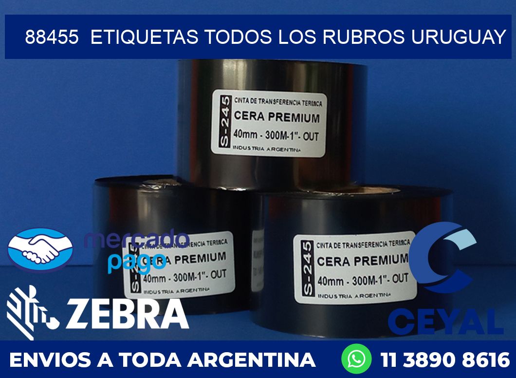 88455  ETIQUETAS TODOS LOS RUBROS URUGUAY