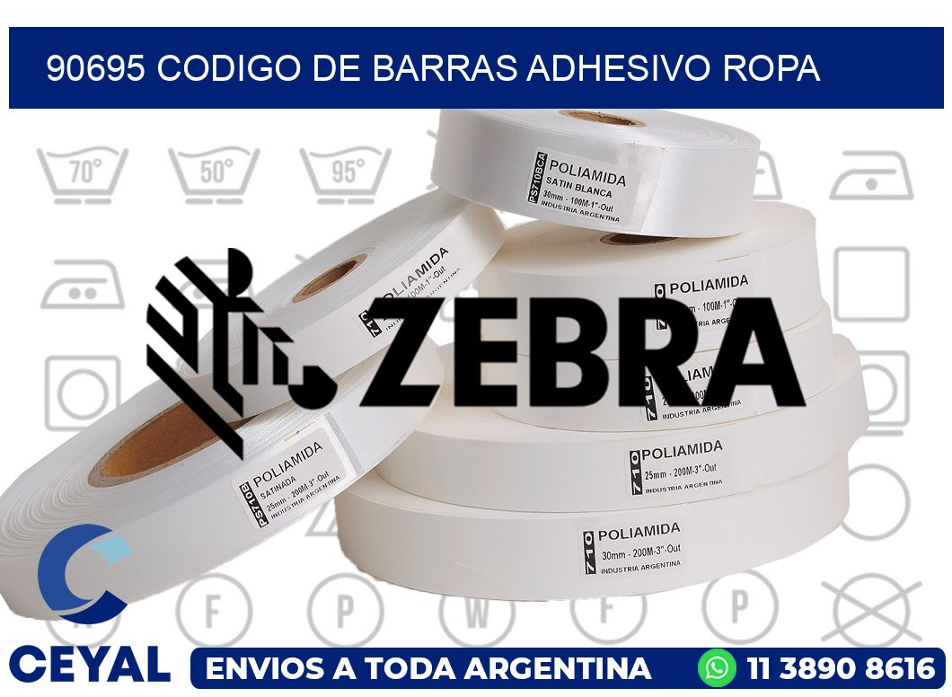 90695 CODIGO DE BARRAS ADHESIVO ROPA