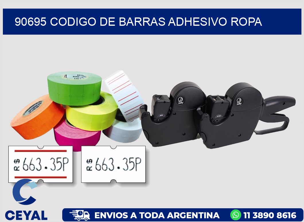 90695 CODIGO DE BARRAS ADHESIVO ROPA