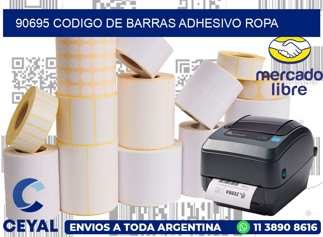 90695 CODIGO DE BARRAS ADHESIVO ROPA