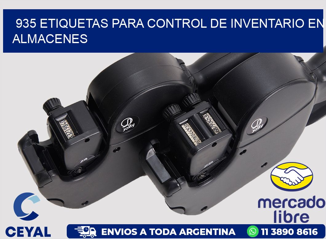 935 ETIQUETAS PARA CONTROL DE INVENTARIO EN ALMACENES