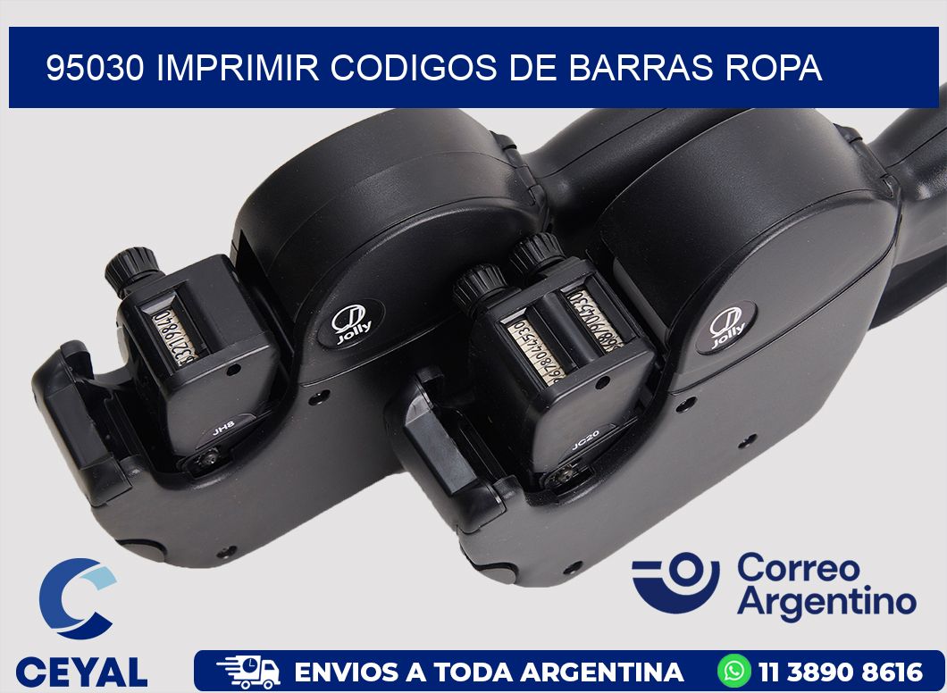 95030 IMPRIMIR CODIGOS DE BARRAS ROPA