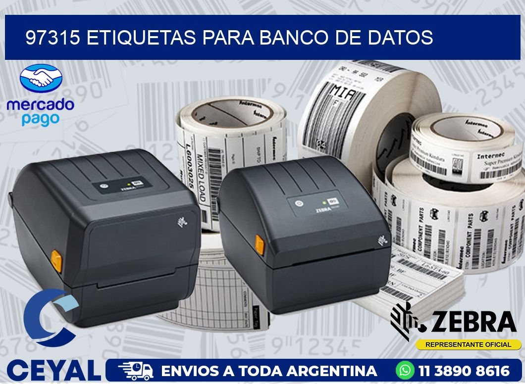 97315 ETIQUETAS PARA BANCO DE DATOS