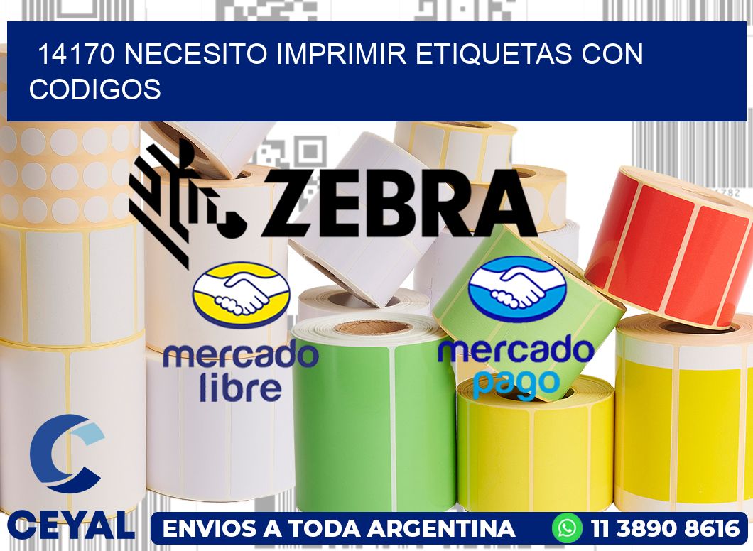 14170 NECESITO IMPRIMIR ETIQUETAS CON CODIGOS
