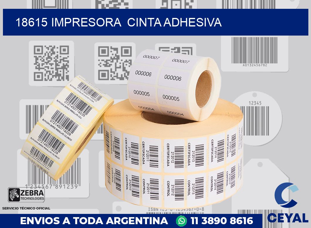 18615 impresora  cinta adhesiva