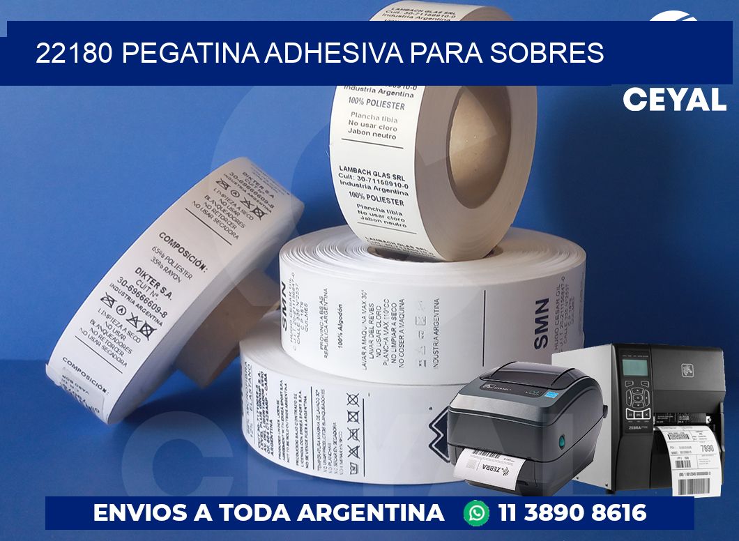 22180 PEGATINA ADHESIVA PARA SOBRES